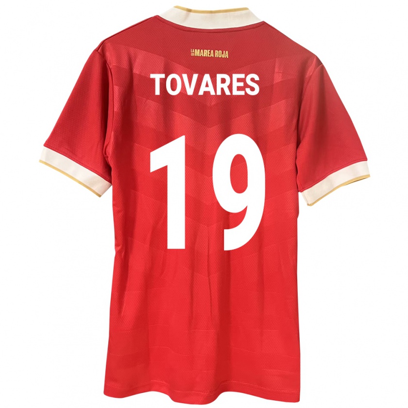 Kandiny Niño Camiseta Panamá Kahir Tovares #19 Rojo 1ª Equipación 24-26 La Camisa Chile