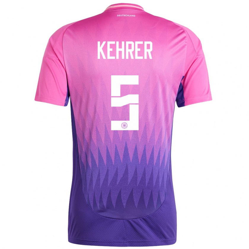 Kandiny Niño Camiseta Alemania Thilo Kehrer #5 Rosado Morado 2ª Equipación 24-26 La Camisa Chile