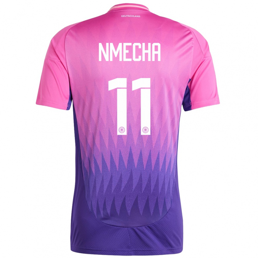 Kandiny Niño Camiseta Alemania Lukas Nmecha #11 Rosado Morado 2ª Equipación 24-26 La Camisa Chile