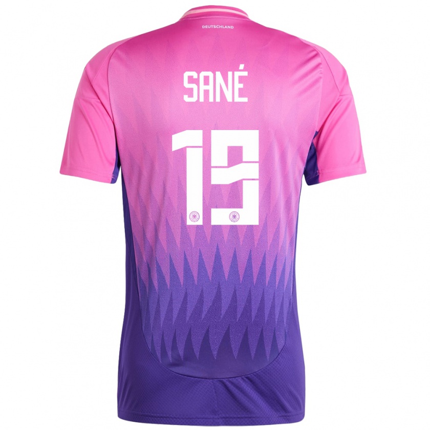 Kandiny Niño Camiseta Alemania Leroy Sane #19 Rosado Morado 2ª Equipación 24-26 La Camisa Chile