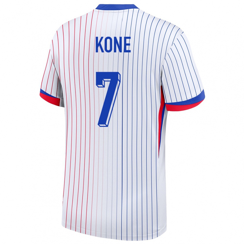 Kandiny Niño Camiseta Francia Kouadio Kone #7 Blanco 2ª Equipación 24-26 La Camisa Chile