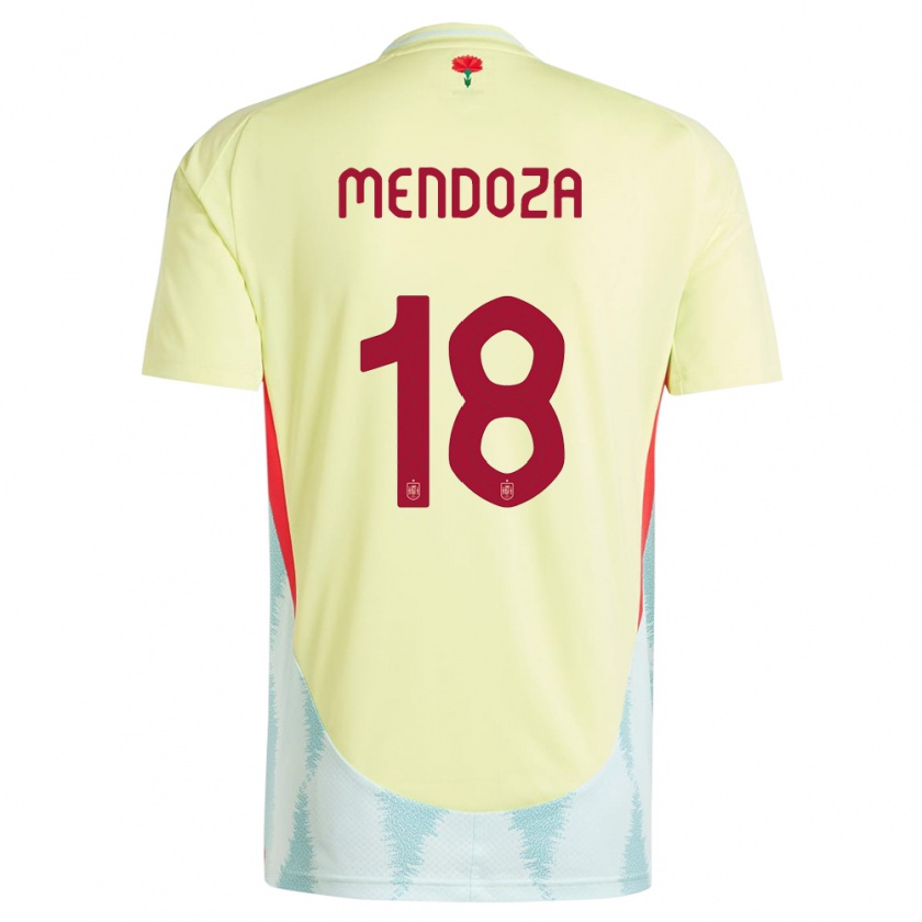 Kandiny Niño Camiseta España Rodrigo Mendoza #18 Amarillo 2ª Equipación 24-26 La Camisa Chile