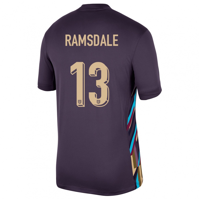 Kandiny Niño Camiseta Inglaterra Aaron Ramsdale #13 Pasa Oscura 2ª Equipación 24-26 La Camisa Chile