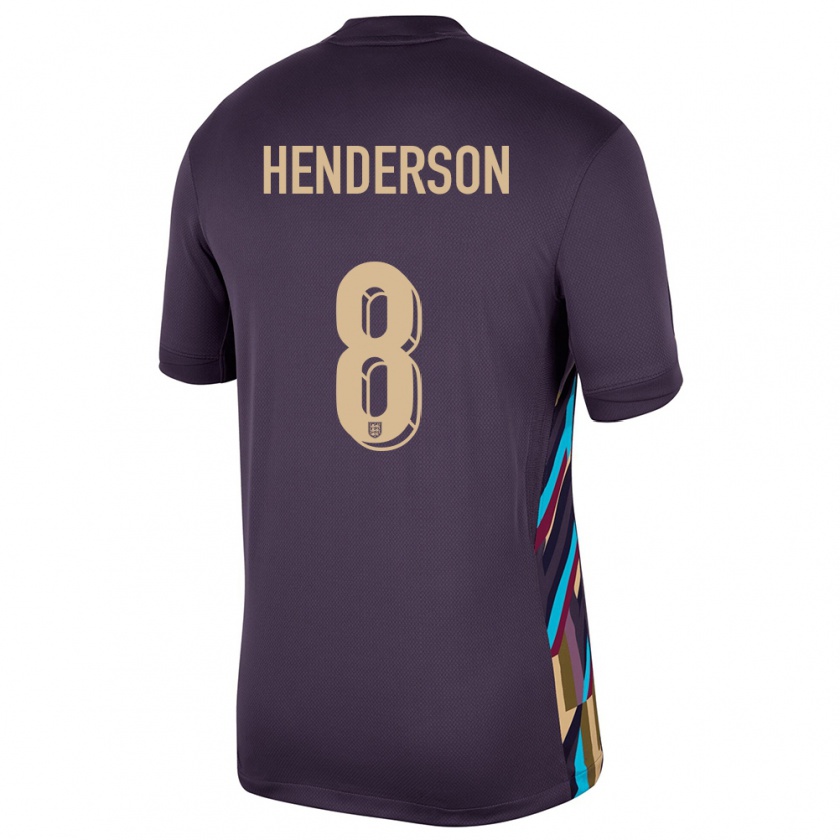 Kandiny Niño Camiseta Inglaterra Jordan Henderson #8 Pasa Oscura 2ª Equipación 24-26 La Camisa Chile