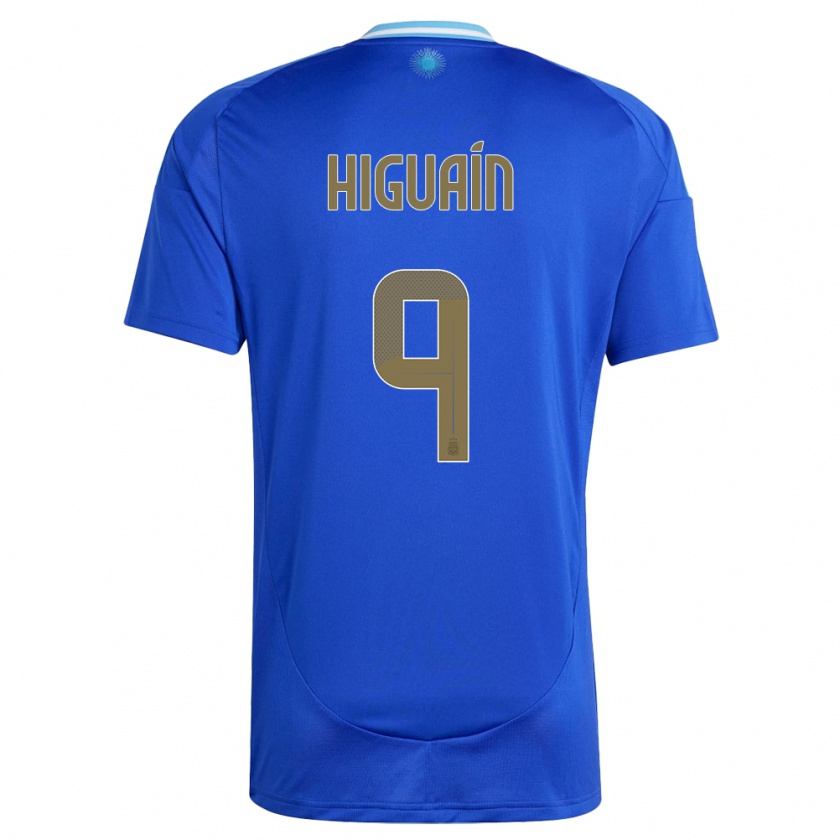 Kandiny Niño Camiseta Argentina Gonzalo Higuain #9 Azul 2ª Equipación 24-26 La Camisa Chile