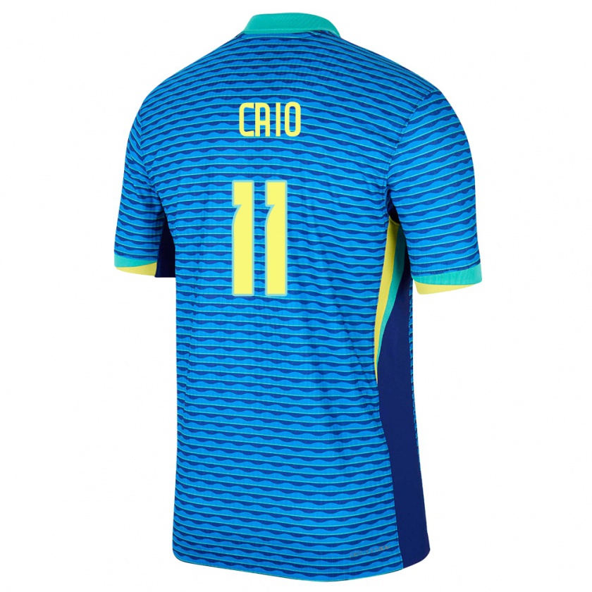 Kandiny Niño Camiseta Brasil Caio #11 Azul 2ª Equipación 24-26 La Camisa Chile