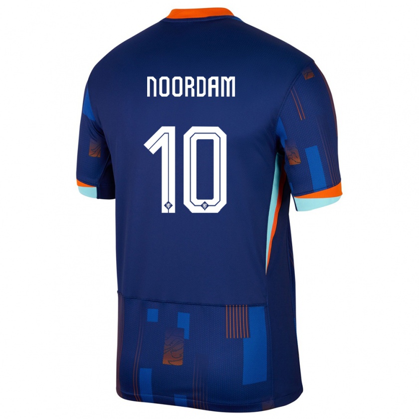 Kandiny Niño Camiseta Países Bajos Nadine Noordam #10 Azul 2ª Equipación 24-26 La Camisa Chile
