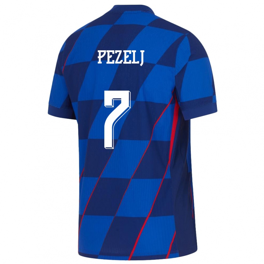 Kandiny Niño Camiseta Croacia Petra Pezelj #7 Azul 2ª Equipación 24-26 La Camisa Chile