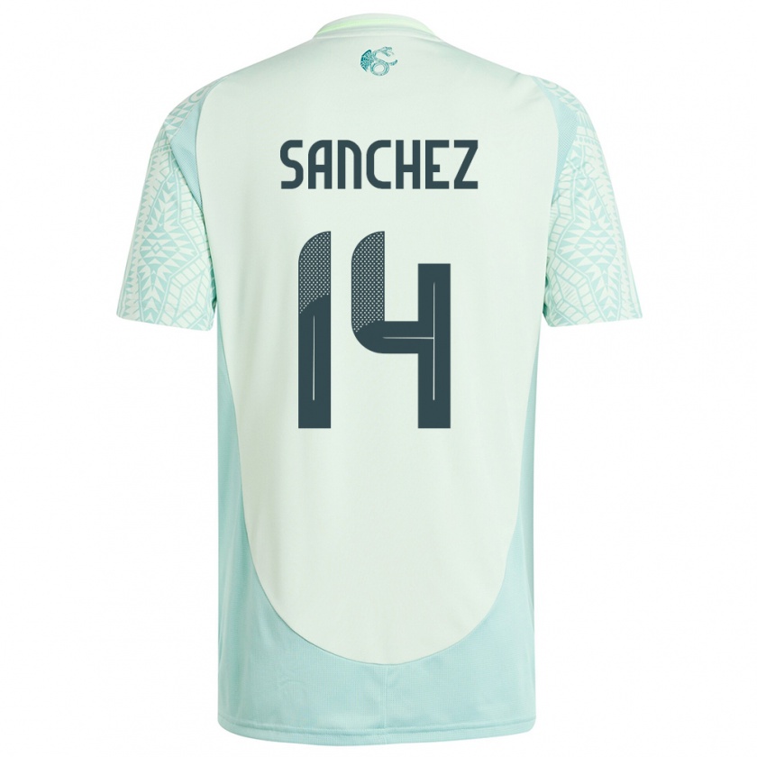 Kandiny Niño Camiseta México Erick Sanchez #14 Lino Verde 2ª Equipación 24-26 La Camisa Chile