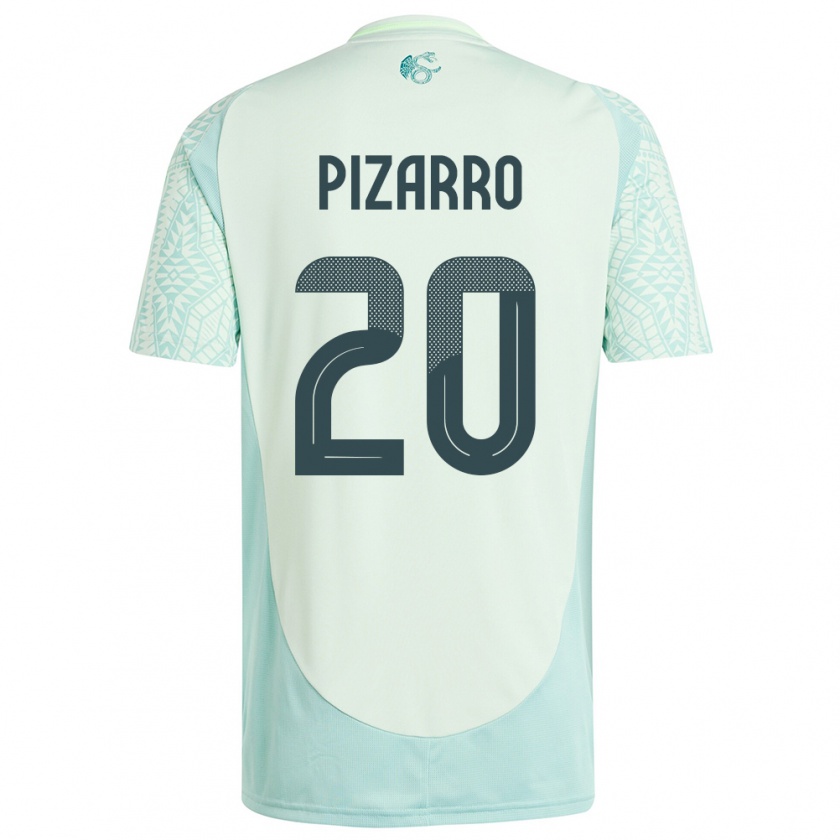 Kandiny Niño Camiseta México Rodolfo Pizarro #20 Lino Verde 2ª Equipación 24-26 La Camisa Chile