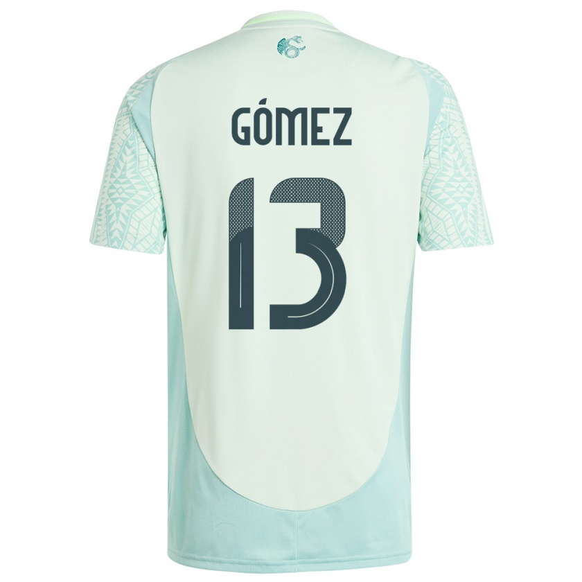 Kandiny Niño Camiseta México Diego Gomez #13 Lino Verde 2ª Equipación 24-26 La Camisa Chile