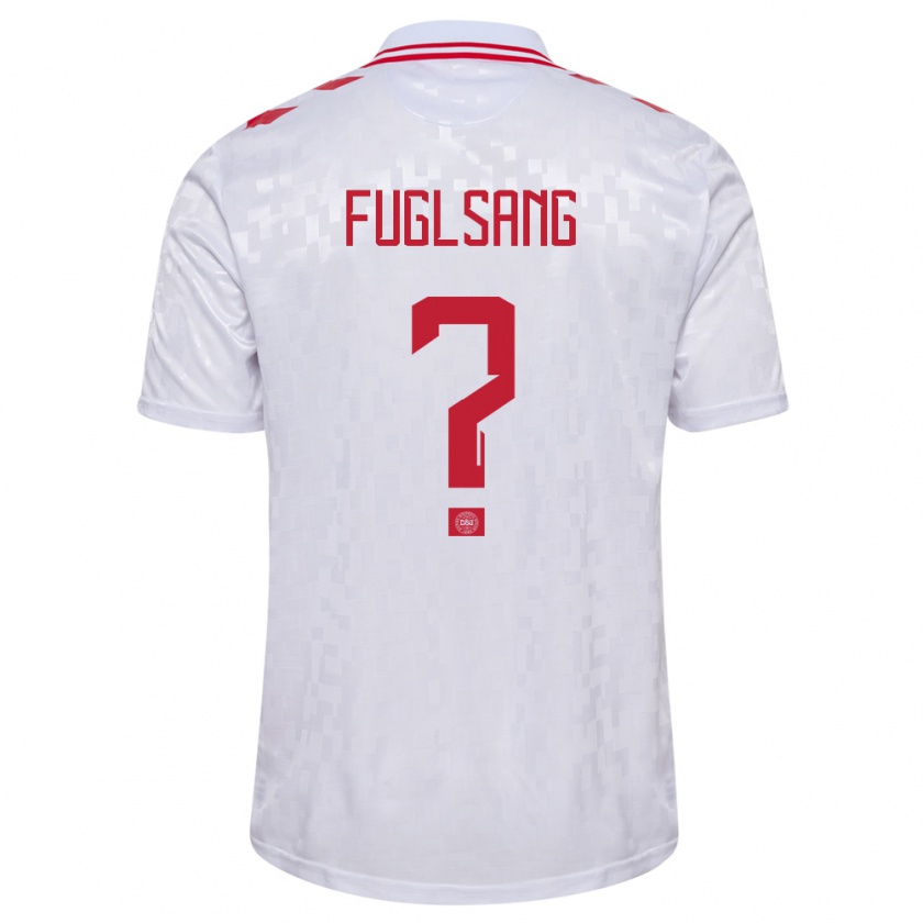 Kandiny Niño Camiseta Dinamarca Adam Fuglsang #0 Blanco 2ª Equipación 24-26 La Camisa Chile