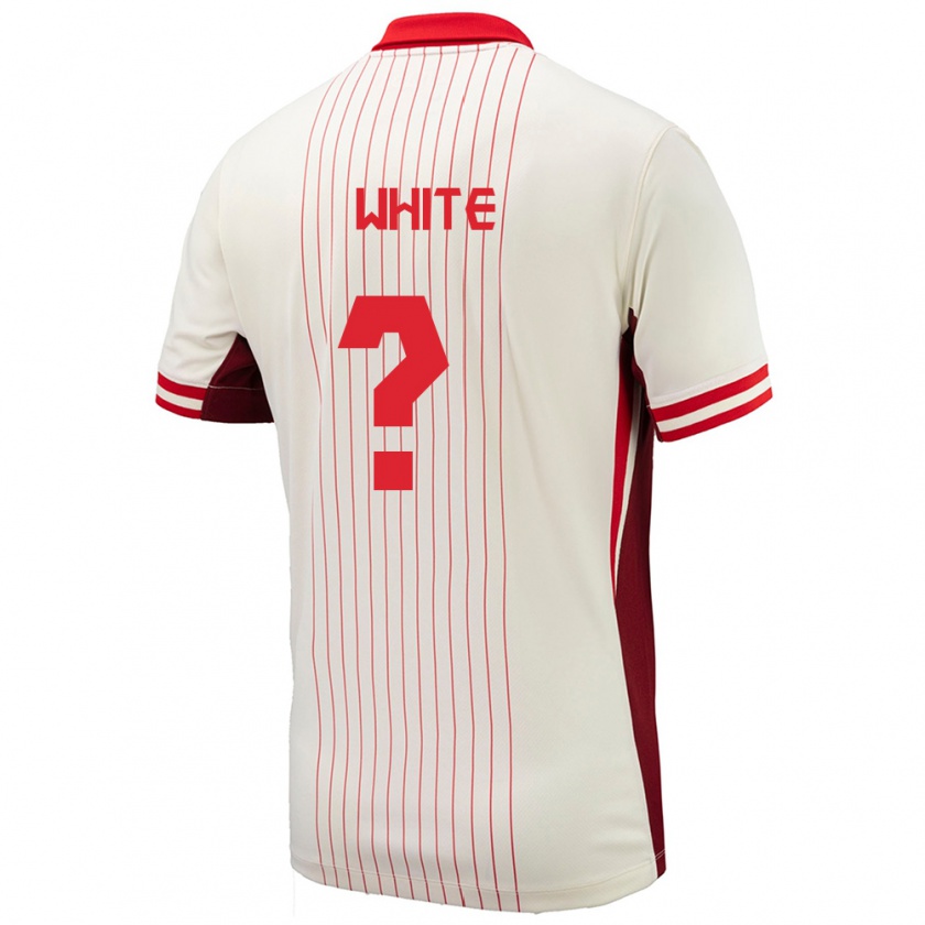 Kandiny Niño Camiseta Canadá Eric White #0 Blanco 2ª Equipación 24-26 La Camisa Chile