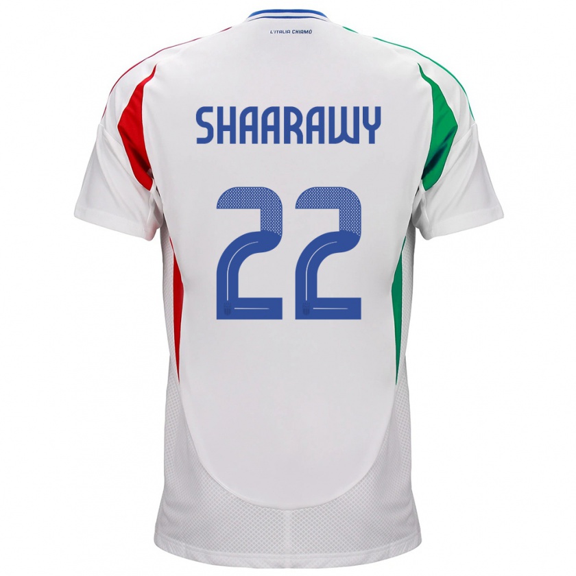 Kandiny Niño Camiseta Italia Stephan El Shaarawy #22 Blanco 2ª Equipación 24-26 La Camisa Chile