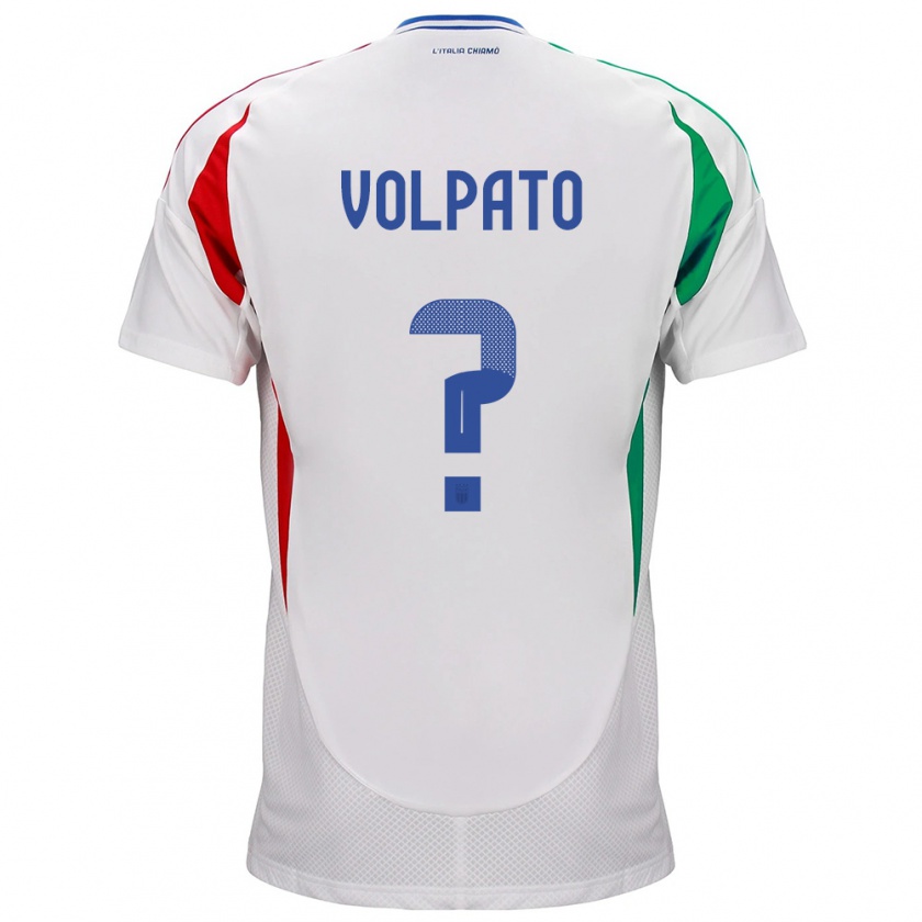 Kandiny Niño Camiseta Italia Cristian Volpato #0 Blanco 2ª Equipación 24-26 La Camisa Chile