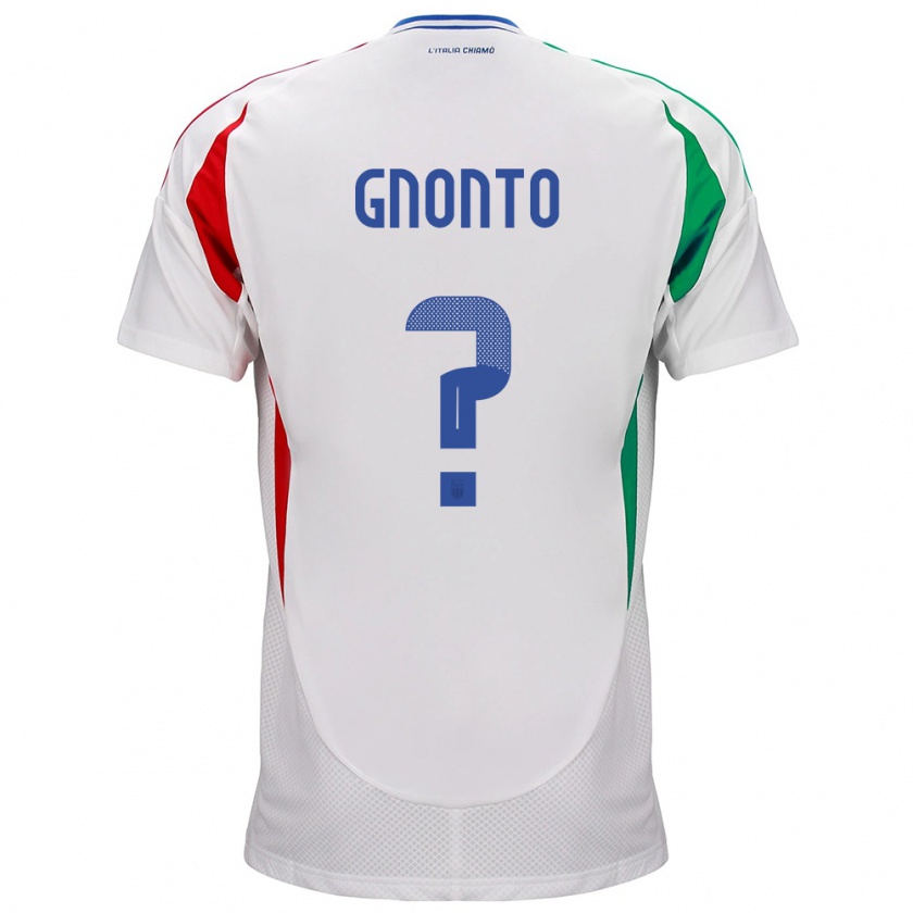 Kandiny Niño Camiseta Italia Wilfried Gnonto #0 Blanco 2ª Equipación 24-26 La Camisa Chile