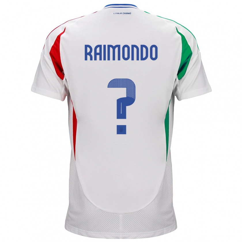 Kandiny Niño Camiseta Italia Antonio Raimondo #0 Blanco 2ª Equipación 24-26 La Camisa Chile