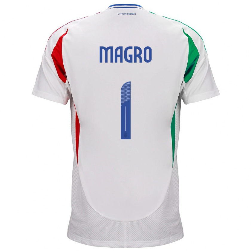 Kandiny Niño Camiseta Italia Federico Magro #1 Blanco 2ª Equipación 24-26 La Camisa Chile