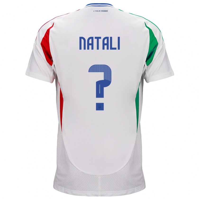 Kandiny Niño Camiseta Italia Andrea Natali #0 Blanco 2ª Equipación 24-26 La Camisa Chile