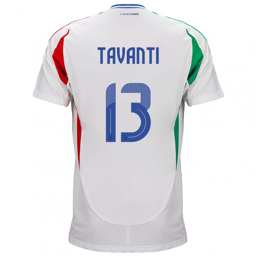 Kandiny Niño Camiseta Italia Samuele Tavanti #13 Blanco 2ª Equipación 24-26 La Camisa Chile