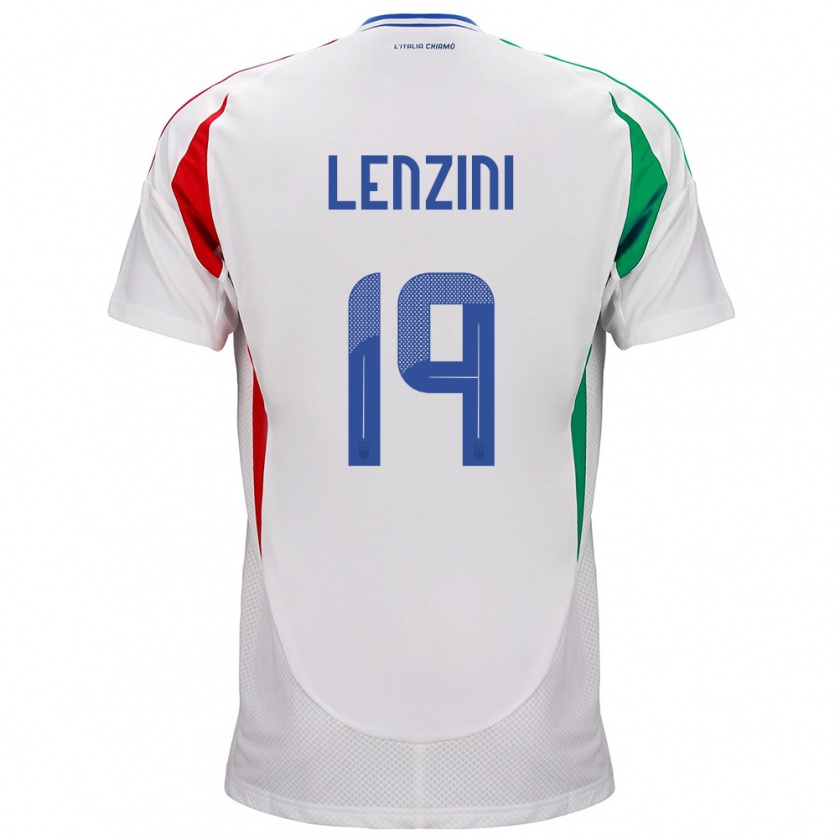 Kandiny Niño Camiseta Italia Martina Lenzini #19 Blanco 2ª Equipación 24-26 La Camisa Chile