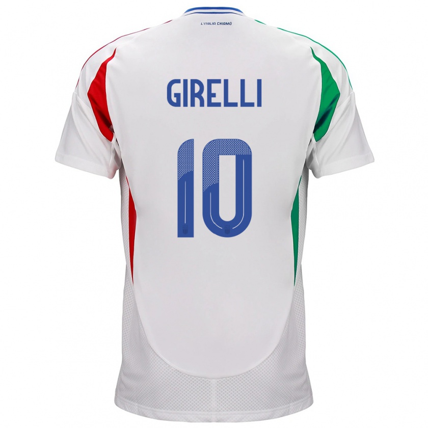 Kandiny Niño Camiseta Italia Cristiana Girelli #10 Blanco 2ª Equipación 24-26 La Camisa Chile