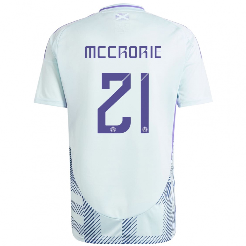 Kandiny Niño Camiseta Escocia Robby Mccrorie #21 Azul Menta Claro 2ª Equipación 24-26 La Camisa Chile