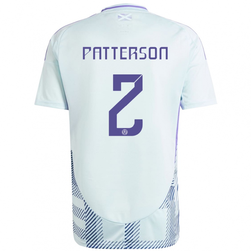 Kandiny Niño Camiseta Escocia Nathan Patterson #2 Azul Menta Claro 2ª Equipación 24-26 La Camisa Chile