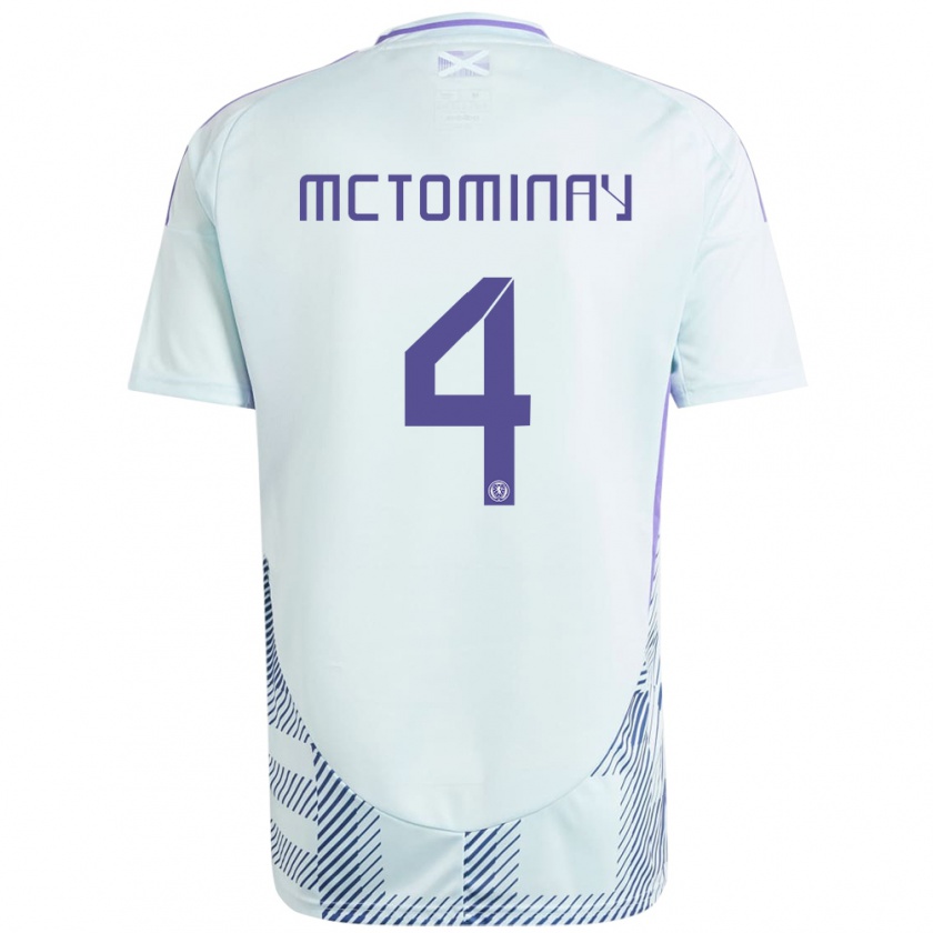 Kandiny Niño Camiseta Escocia Scott Mctominay #4 Azul Menta Claro 2ª Equipación 24-26 La Camisa Chile