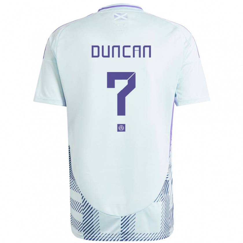 Kandiny Niño Camiseta Escocia Ryan Duncan #0 Azul Menta Claro 2ª Equipación 24-26 La Camisa Chile