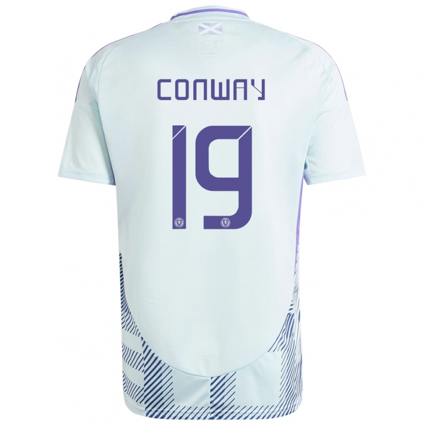 Kandiny Niño Camiseta Escocia Tommy Conway #19 Azul Menta Claro 2ª Equipación 24-26 La Camisa Chile