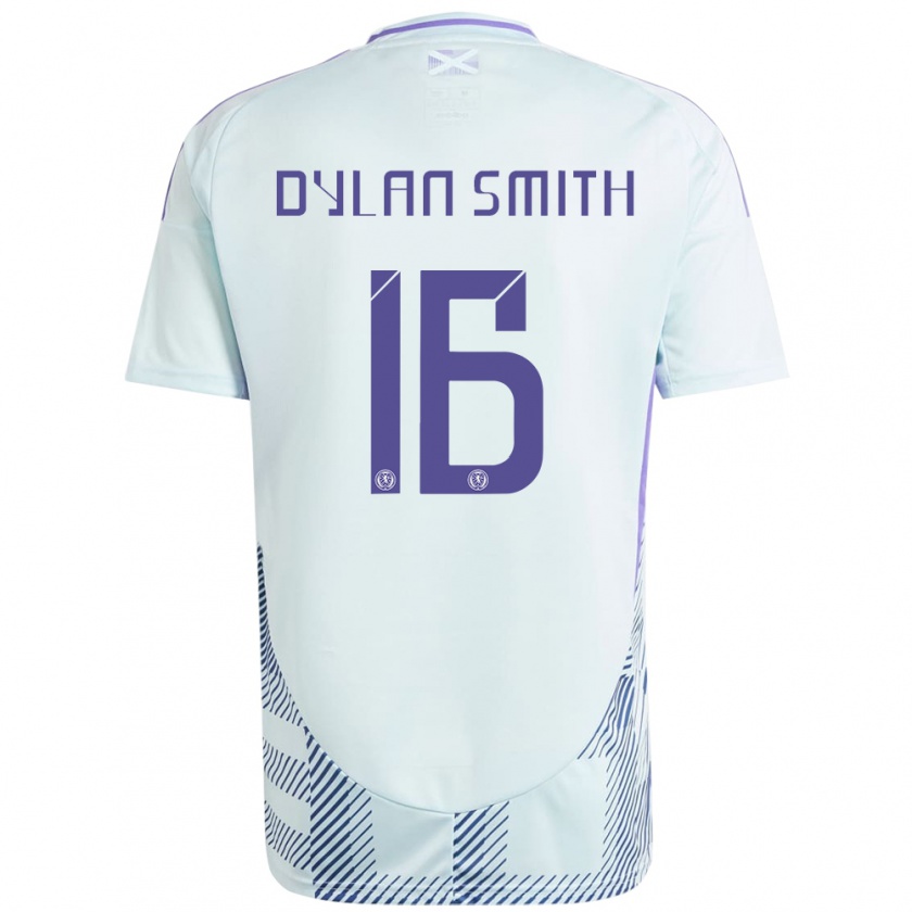 Kandiny Niño Camiseta Escocia Dylan Smith #16 Azul Menta Claro 2ª Equipación 24-26 La Camisa Chile