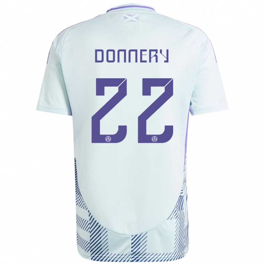 Kandiny Niño Camiseta Escocia Julian Donnery #22 Azul Menta Claro 2ª Equipación 24-26 La Camisa Chile