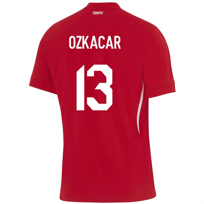 Kandiny Niño Camiseta Turquía Cenk Özkacar #13 Rojo 2ª Equipación 24-26 La Camisa Chile