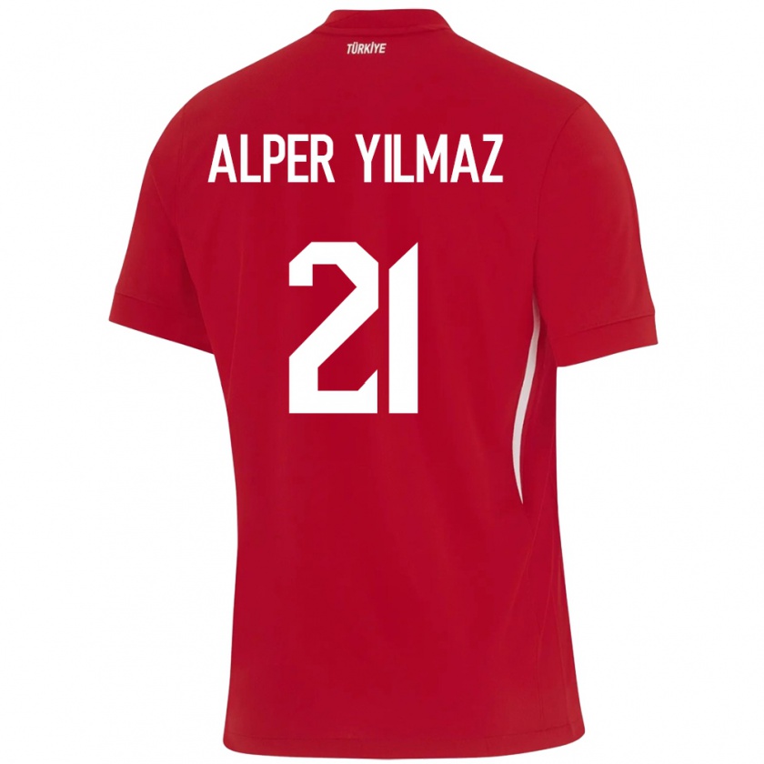 Kandiny Niño Camiseta Turquía Barış Alper Yılmaz #21 Rojo 2ª Equipación 24-26 La Camisa Chile