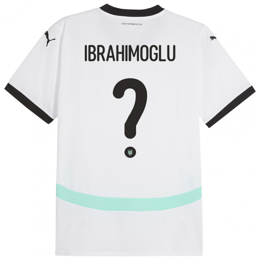 Kandiny Niño Camiseta Austria Mücahit Ibrahimoglu #0 Blanco 2ª Equipación 24-26 La Camisa Chile