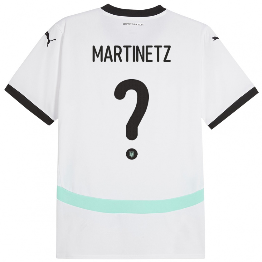 Kandiny Niño Camiseta Austria Gregor Martinetz #0 Blanco 2ª Equipación 24-26 La Camisa Chile