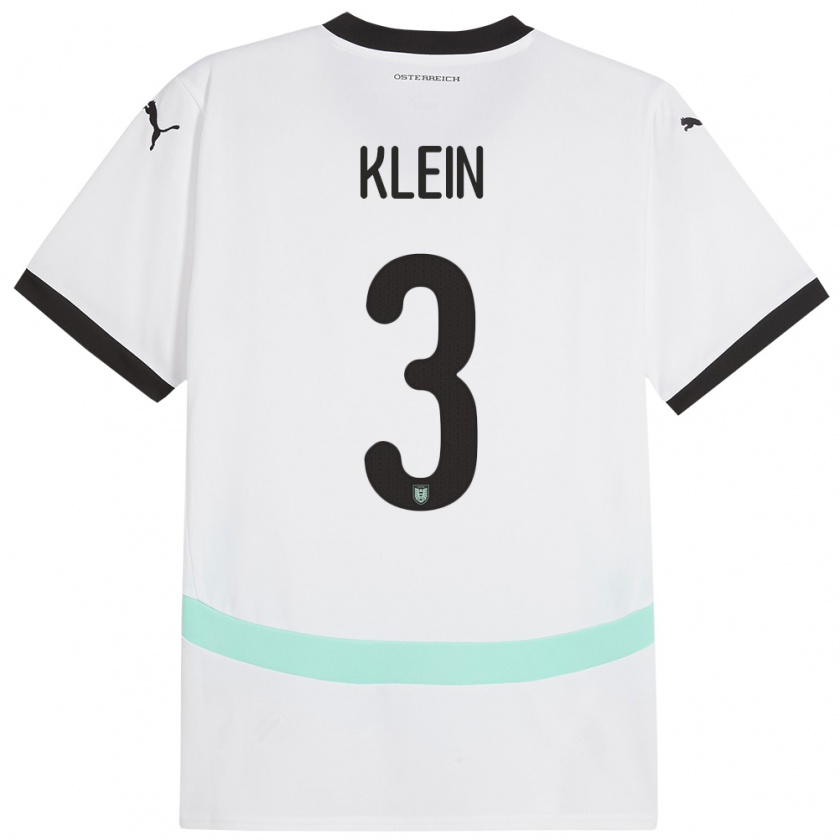 Kandiny Niño Camiseta Austria Jennifer Klein #3 Blanco 2ª Equipación 24-26 La Camisa Chile