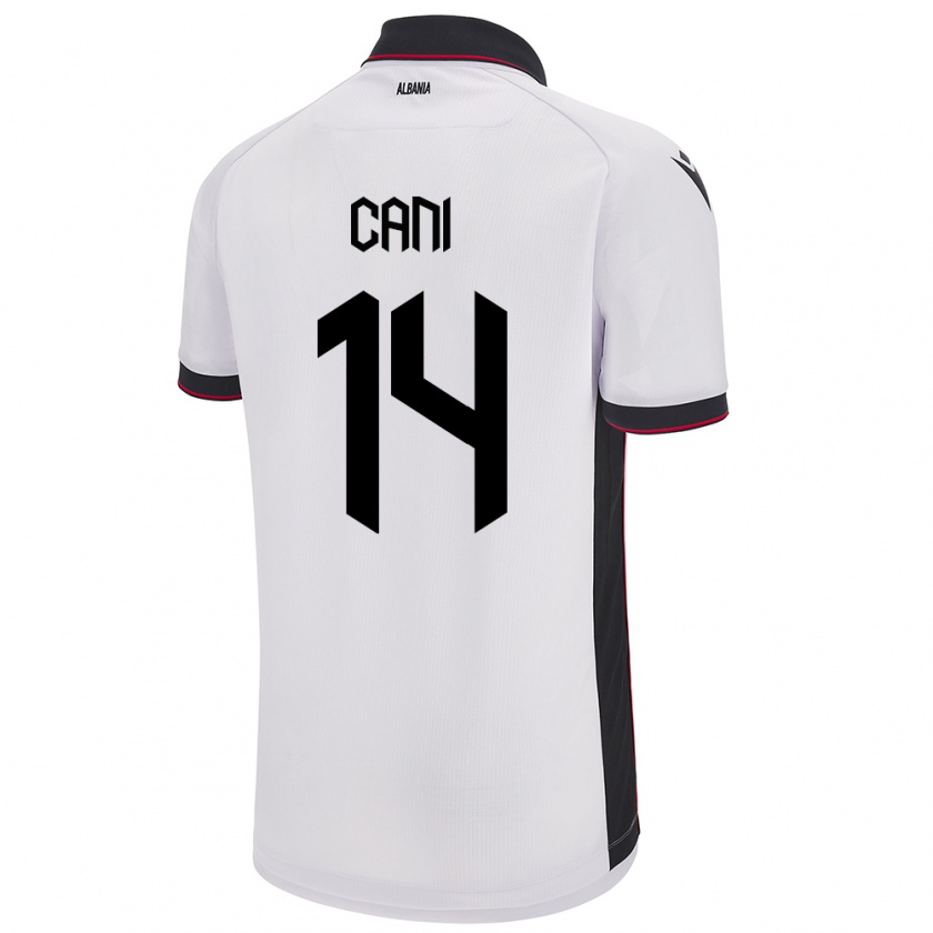 Kandiny Niño Camiseta Albania Gabrian Cani #14 Blanco 2ª Equipación 24-26 La Camisa Chile