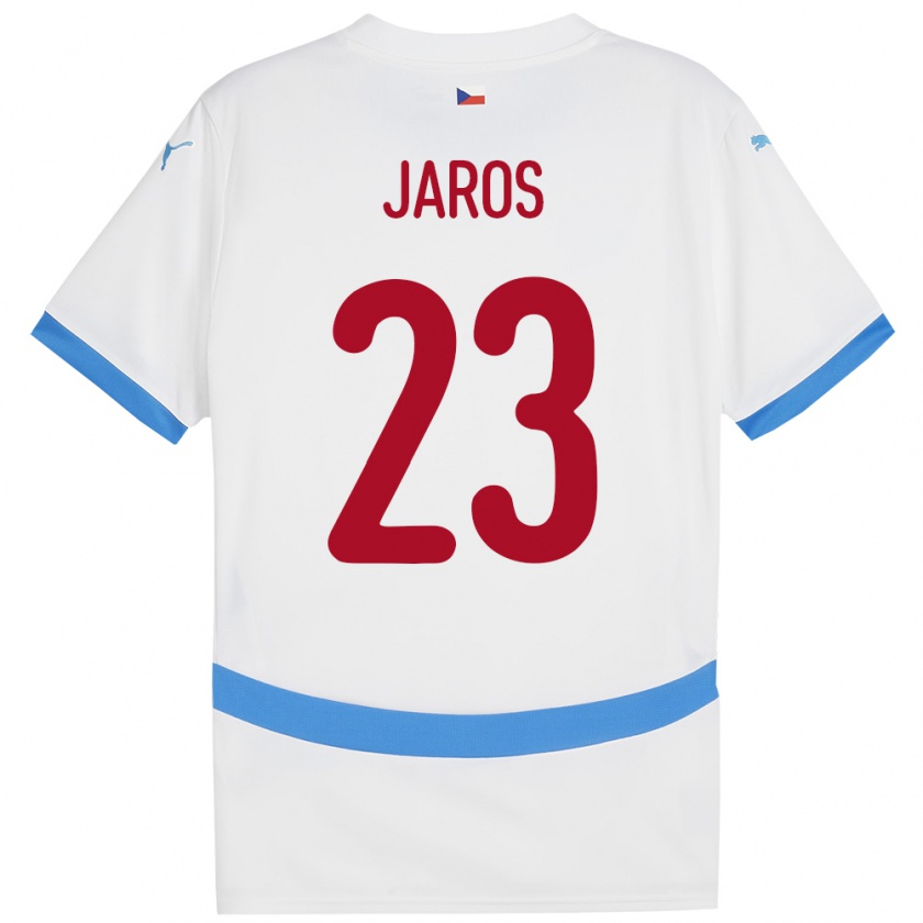 Kandiny Niño Camiseta Chequia Vitezslav Jaros #23 Blanco 2ª Equipación 24-26 La Camisa Chile