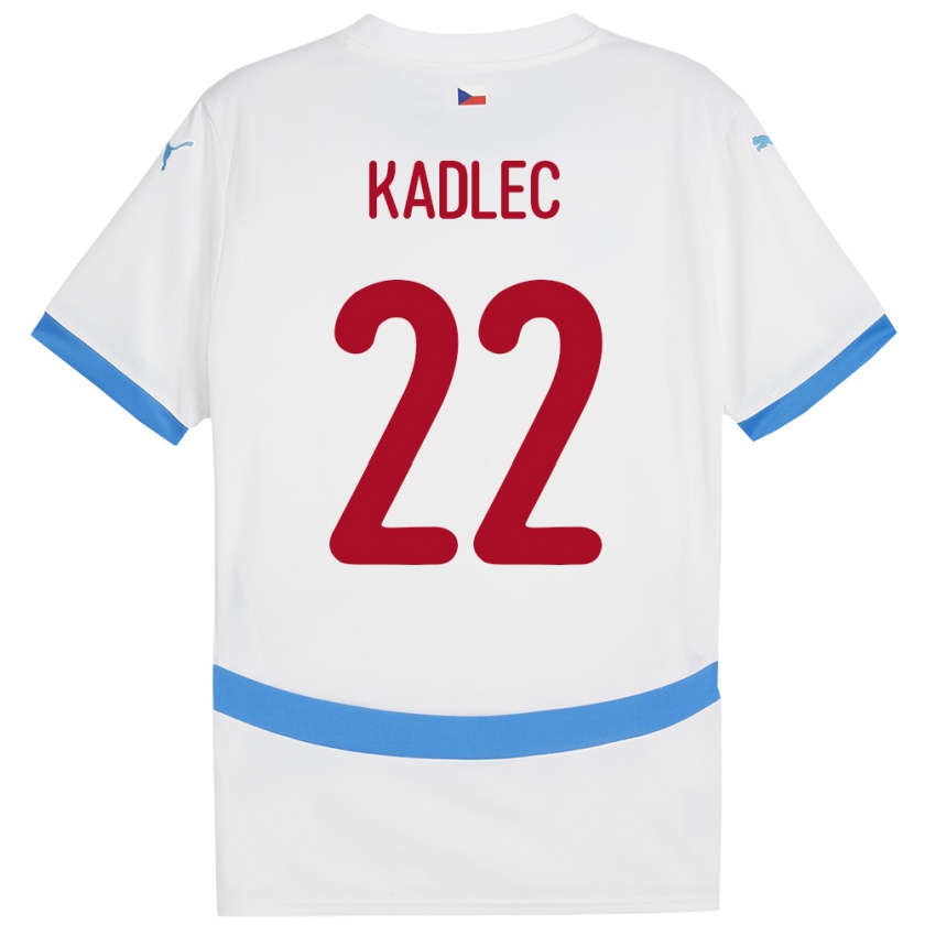 Kandiny Niño Camiseta Chequia Adam Kadlec #22 Blanco 2ª Equipación 24-26 La Camisa Chile