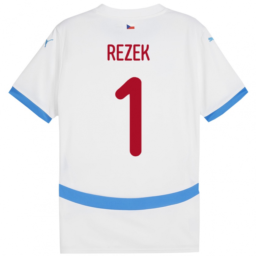 Kandiny Niño Camiseta Chequia Adam Rezek #1 Blanco 2ª Equipación 24-26 La Camisa Chile