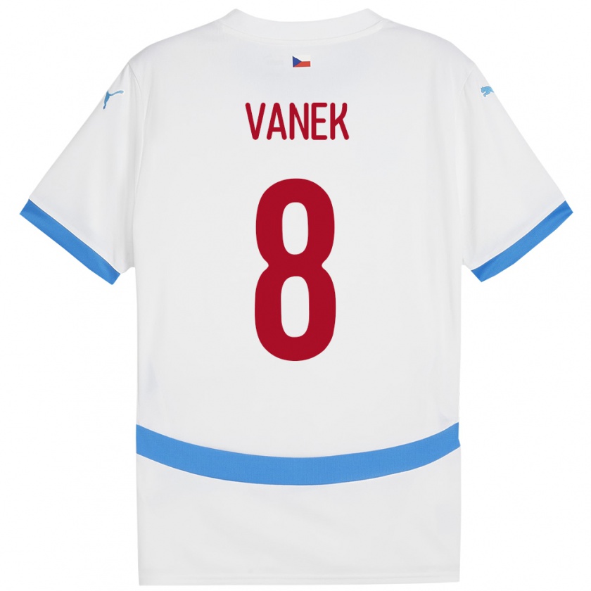 Kandiny Niño Camiseta Chequia Lukas Vanek #8 Blanco 2ª Equipación 24-26 La Camisa Chile