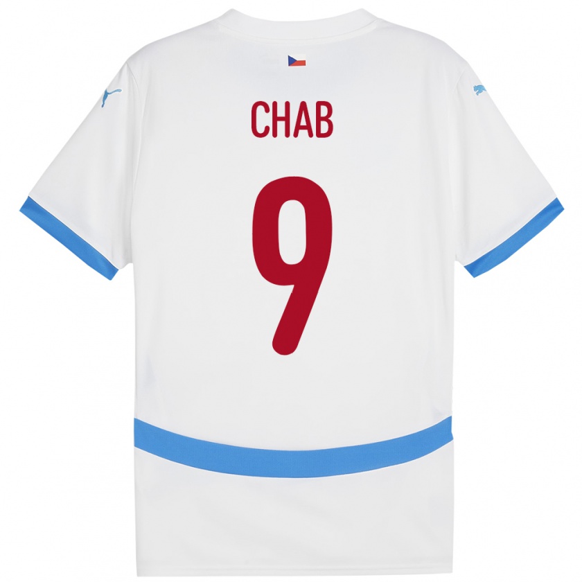 Kandiny Niño Camiseta Chequia Adam Chab #9 Blanco 2ª Equipación 24-26 La Camisa Chile