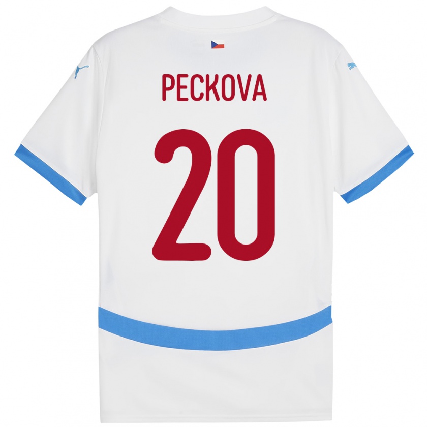 Kandiny Niño Camiseta Chequia Alena Pěčková #20 Blanco 2ª Equipación 24-26 La Camisa Chile