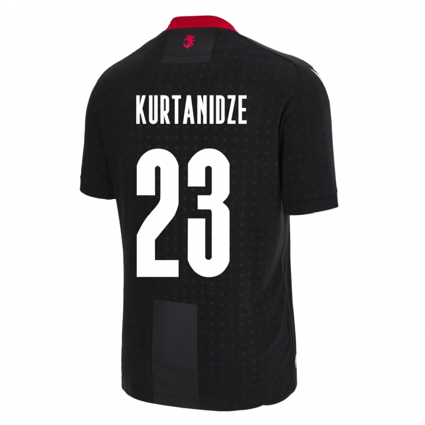 Kandiny Niño Camiseta Georgia Revaz Kurtanidze #23 Negro 2ª Equipación 24-26 La Camisa Chile