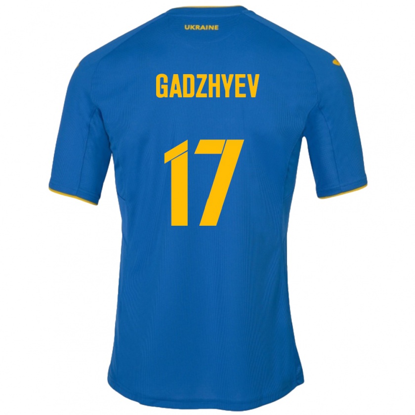 Kandiny Niño Camiseta Ucrania Ramik Gadzhyev #17 Azul 2ª Equipación 24-26 La Camisa Chile