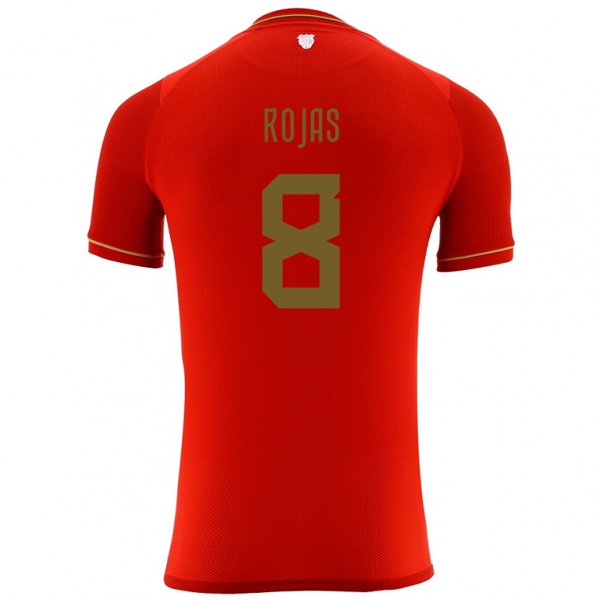 Kandiny Niño Camiseta Bolivia Jairo Rojas #8 Rojo 2ª Equipación 24-26 La Camisa Chile