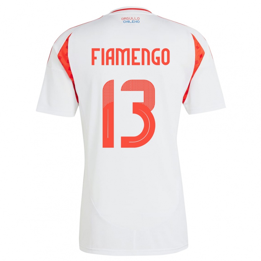 Kandiny Niño Camiseta Chile Darko Fiamengo #13 Blanco 2ª Equipación 24-26 La Camisa Chile