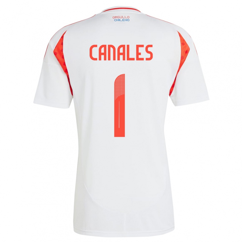 Kandiny Niño Camiseta Chile Antonia Canales #1 Blanco 2ª Equipación 24-26 La Camisa Chile